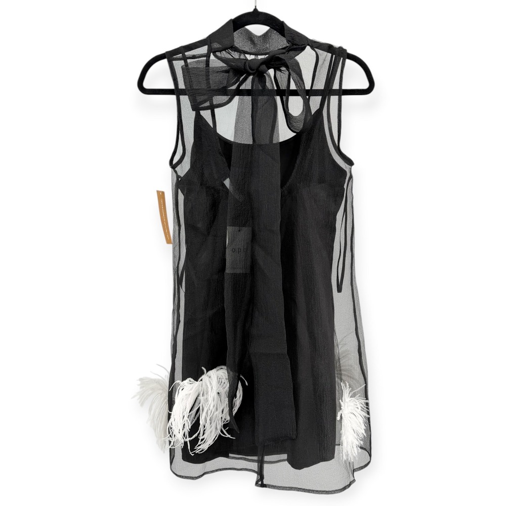 NWT o.p.t Kalena Mini Dress in Black - Size Small - Picture 10 of 11